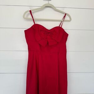 A New Day Women’s 6 Sweetheart Neckline Red Bow MIDI Dress